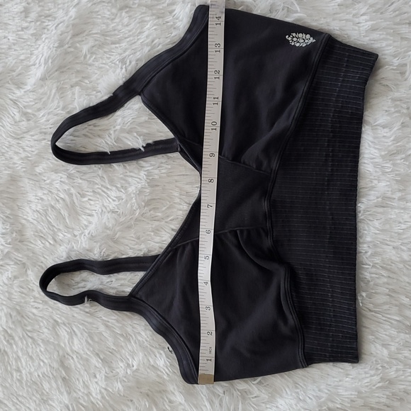 26. Free People Scoop Neck Good Karma Bra Washed Black - Picture 12 of 14